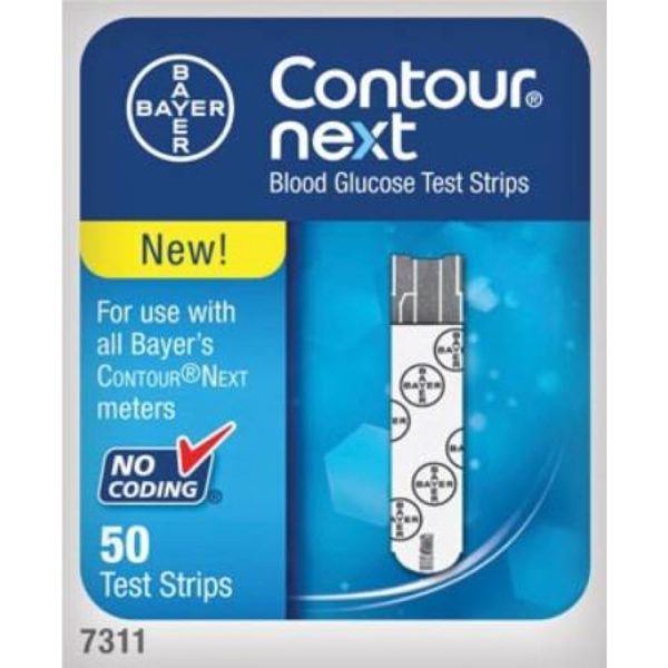 Bayer Contour Next 7311 Retail – 50 CT Diabetic Test Strips