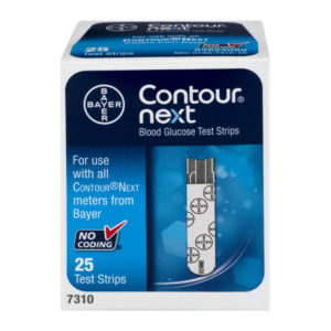 Contour Next - 7310 Retail diabetic test strips 25 count box