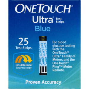 OneTouch Ultra Blue Blood Glucose Test Strips, 25 Ct