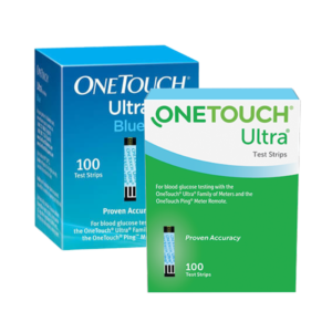 OneTouch Ultra Blue – 100 CT Diabetic Test Strips green blue