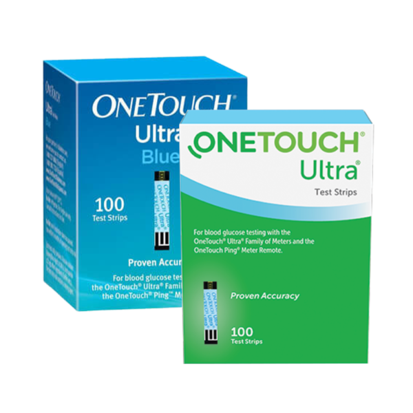 OneTouch Ultra Blue – 100 CT Diabetic Test Strips green blue