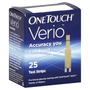 One Touch Verio Diabetic Test Strips, 25 ct